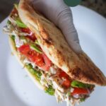 tunacado sandwich in naan bread